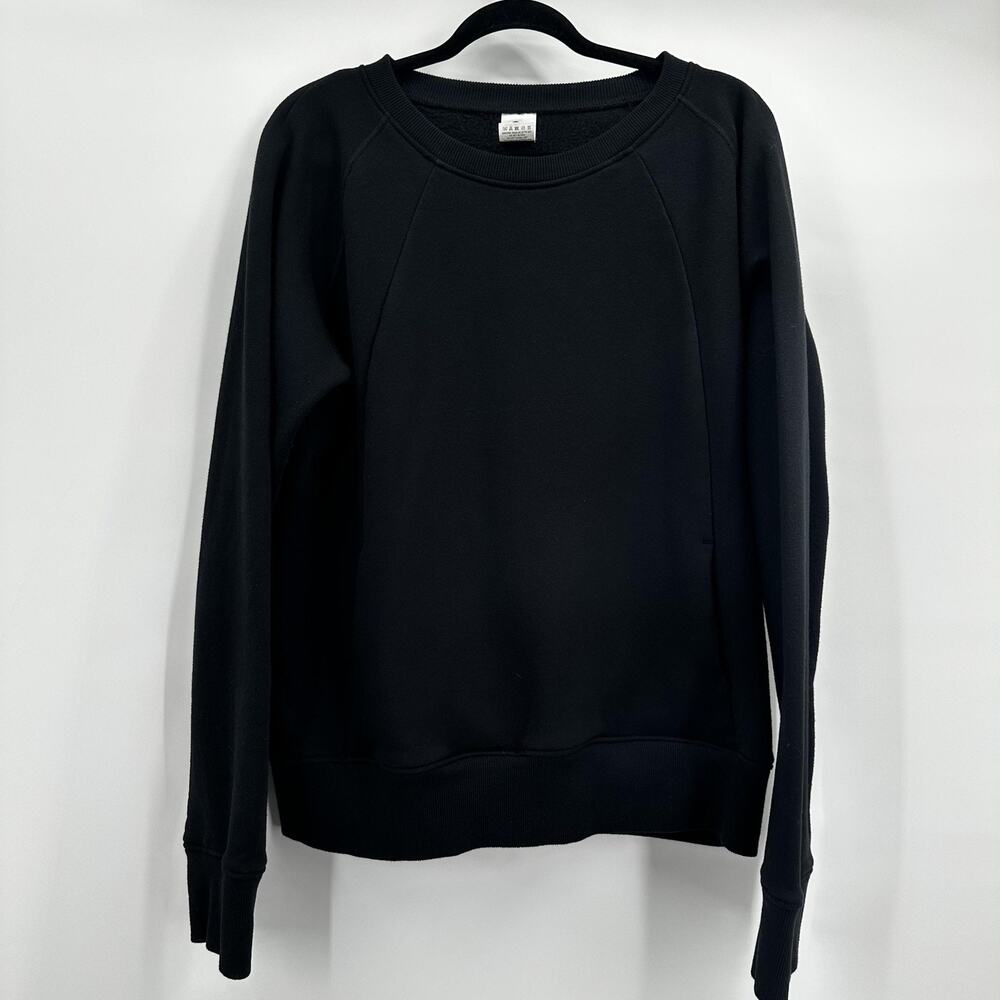 Zyia Active Sweatshirt Womens 3XL Black Crewneck Pullover Cotton Blend Raglan